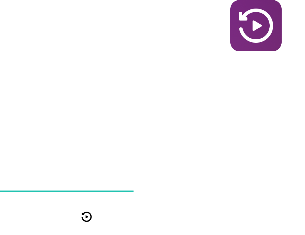 Video content control panel (pause, rewind, start over)