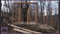 The beginning of the construction of a house in the forest. Alone. Part 1