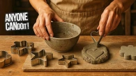 I took cement and cookie cutters, the result is awesome! So useful and beautiful,you'll want to make
