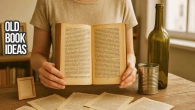 5 IDEAS with old book and book pages that will win your heart! Book pages crafts, book pages decor