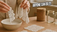 I mixed glue and old lace and this is what came out! The result is amazingly beautiful!