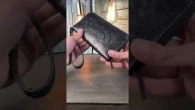 Клатч зі шкіри страуса на круговій блискавці
