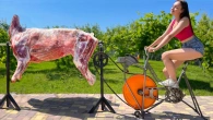 How is this possible? I Spin The Bike and Cook A Whole MASSIVE Sheep