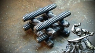 Forged cable Mosaic damask steel from the cable making a blade