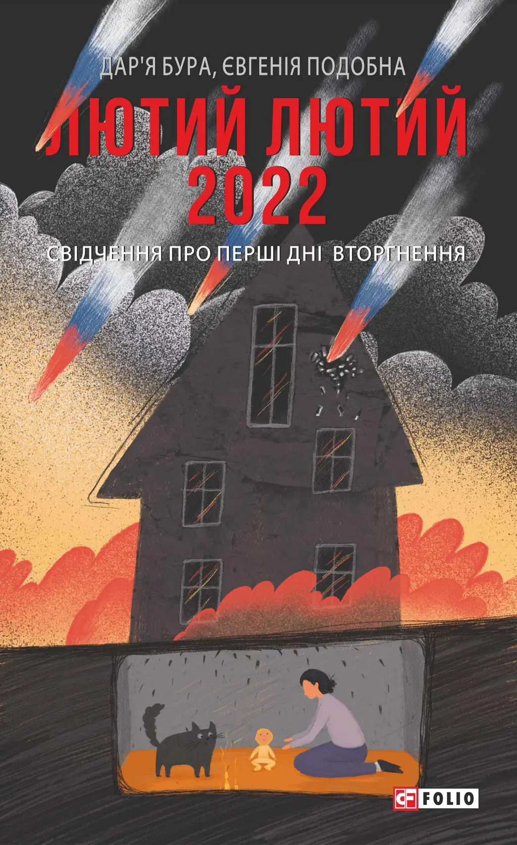 Обкладника "Лютий лютий 2022. Свідчення про перші дні вторгнення" Обкладинка "Лютий лютий 2022. Свідчення про перші дні вторгнення"