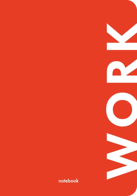 Блокнот "Work" червоний