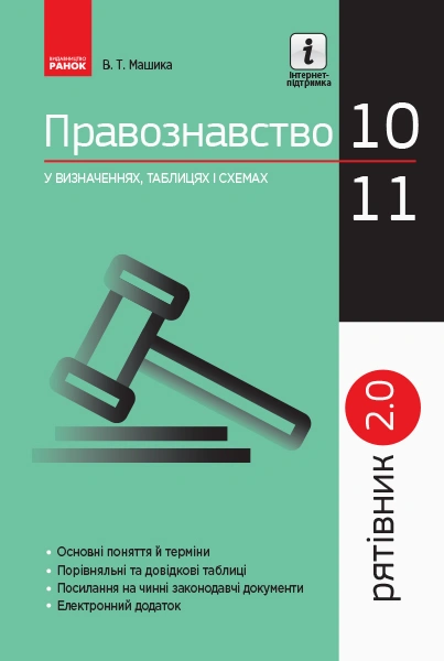 Правознавство у визначеннях, таблицях і схемах. 10-11 класи. Рятівник 2.0