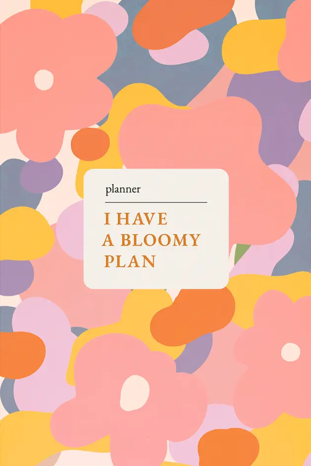 Обкладинка "Блокнот для планування «I HAVE А BLOOMY PLAN mini» барвистий"