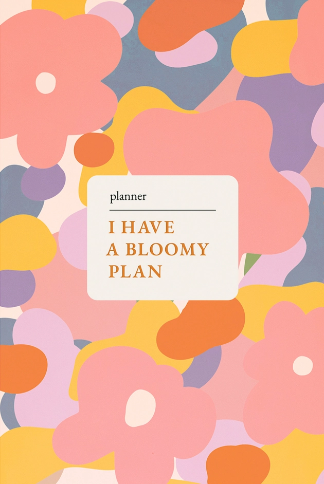 Блокнот для планування «I HAVE А BLOOMY PLAN mini» барвистий