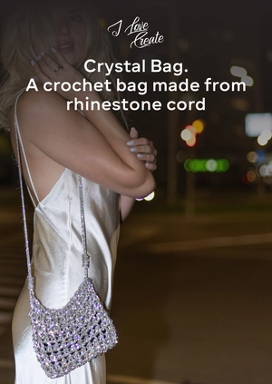 Crystal Bag. A crochet bag made from rhinestone cord