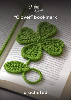 “Clover” bookmark, crocheted