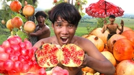 Survival in Rainforest: Wild Fruit Feast & How to Pick + Eat in the Jungle | Primitive Boy