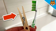 THAT´S WHY Everyone should have a Clothespin on the Toothbrush(Genius Trick)