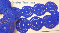 Ажурное ЛЕНТОЧНОЕ КРУЖЕВО вязание крючком мастер-класс Crochet Tape Lace Tutorial