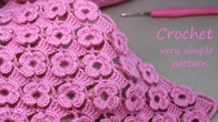 Легкий ЦВЕТОЧНЫЙ УЗОР всего 2 ряда!!! ВЯЗАНИЕ ДЛЯ НАЧИНАЮЩИХ EASY Beautiful Flower Pattern Crochet