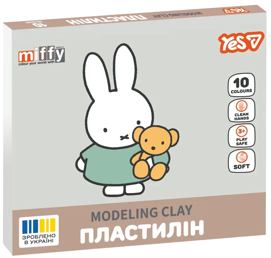 Обкладинка "Пластилін Yes 10 кольорів Miffy"