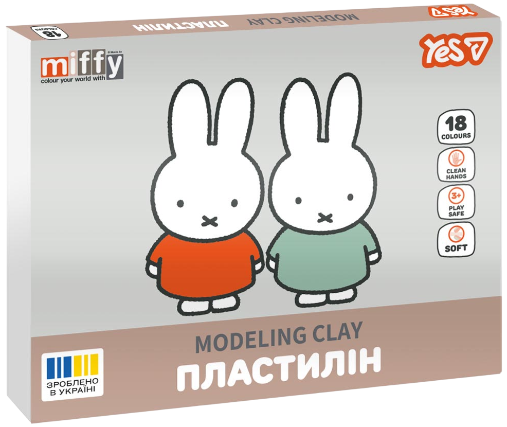Пластилін Yes 18 кольорів Miffy