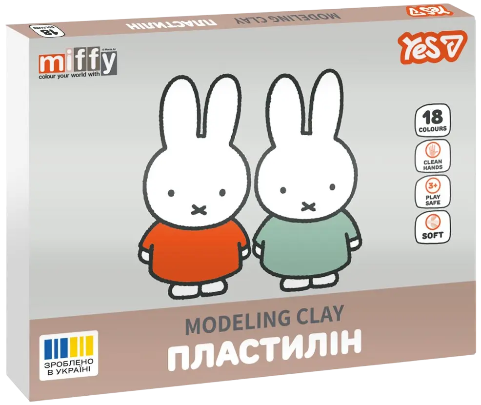 Пластилін Yes 18 кольорів Miffy