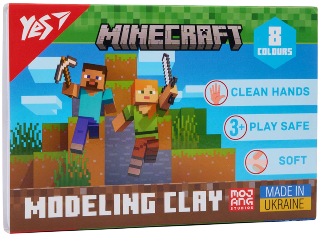 Пластилін Yes 8 кольорів Minecraft