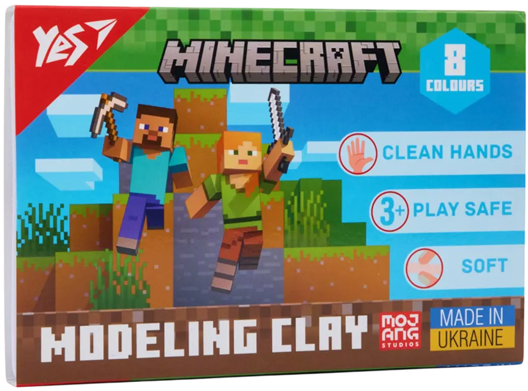 Пластилін Yes 8 кольорів Minecraft
