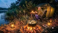 РИБАЛКА З НОЧІВЛЕЮ В ДИКИХ МІСЦЯХ. ВАРЮ СУП З ТОПОРА