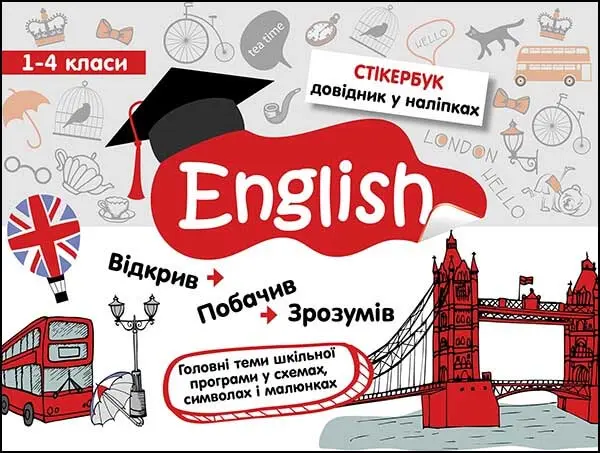 Обкладника "Стікербук. Англійська мова. 1-4 класи" Обкладинка "Стікербук. Англійська мова. 1-4 класи"