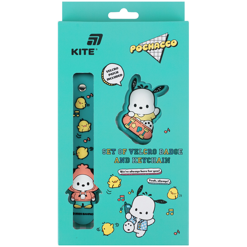 Набір бейдж на липучці та підвіска Kite Pochacco (2...