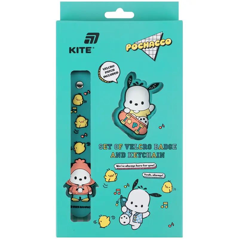 Набір бейдж на липучці та підвіска Kite Pochacco (2 шт)