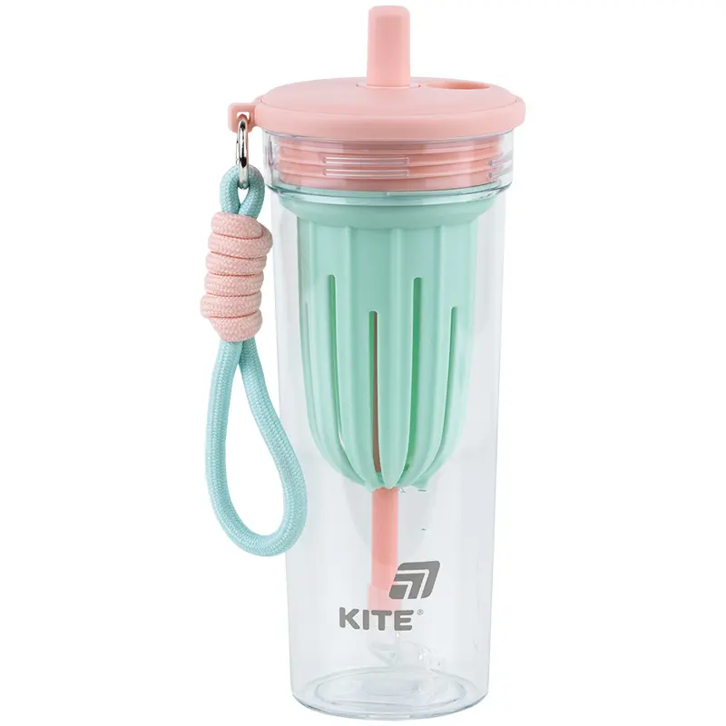 Стакан для води Kite, 650 мл (рожево-зелений)