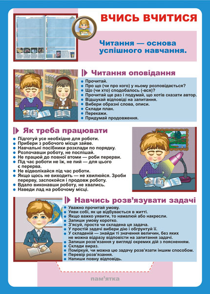 Дидактичний матеріал. Вчись вчитися