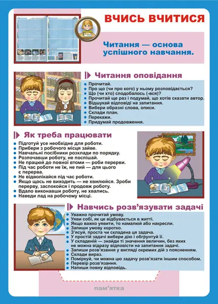 Дидактичний матеріал. Вчись вчитися