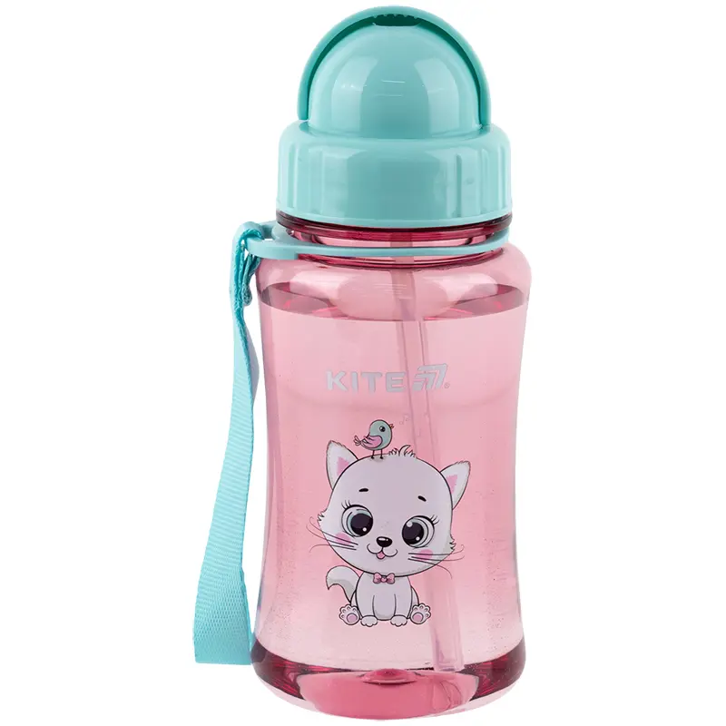 Пляшечка для води Kite Kitty, 350 мл (рожева)