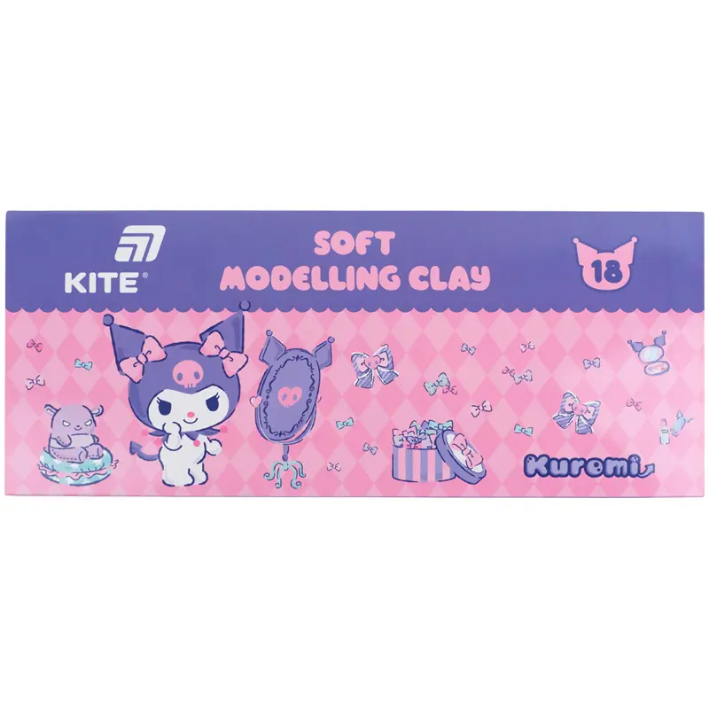 Пластилін восковий Kite Kuromi (18 кольорів, 360 г)