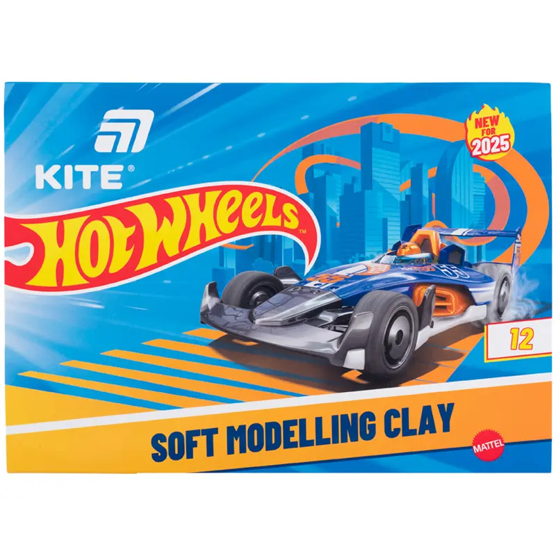 Обкладинка "Пластилін восковий Kite Hot Wheels (12 кольорів, 240 г)"