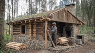 He Built This House to Survive in the Forest | Start to Finish