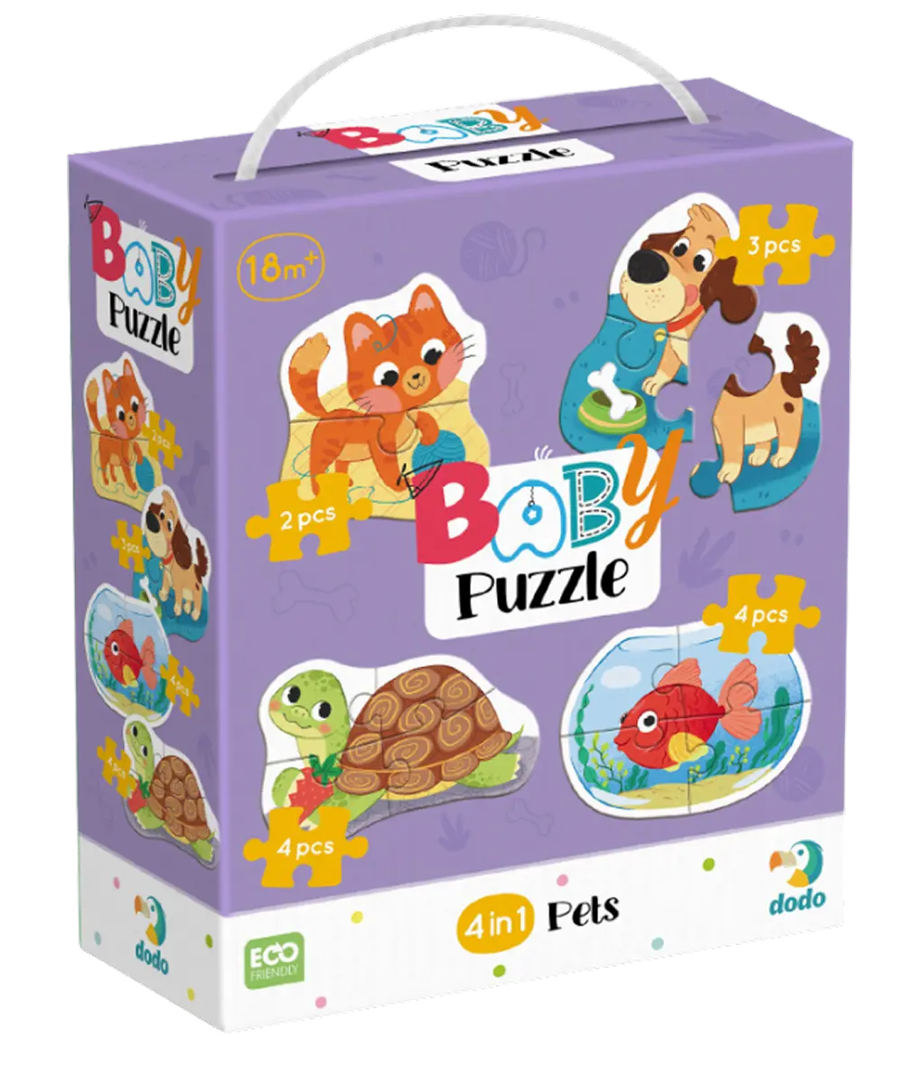Пазл 4 в 1 Baby puzzle. Домашні тварини