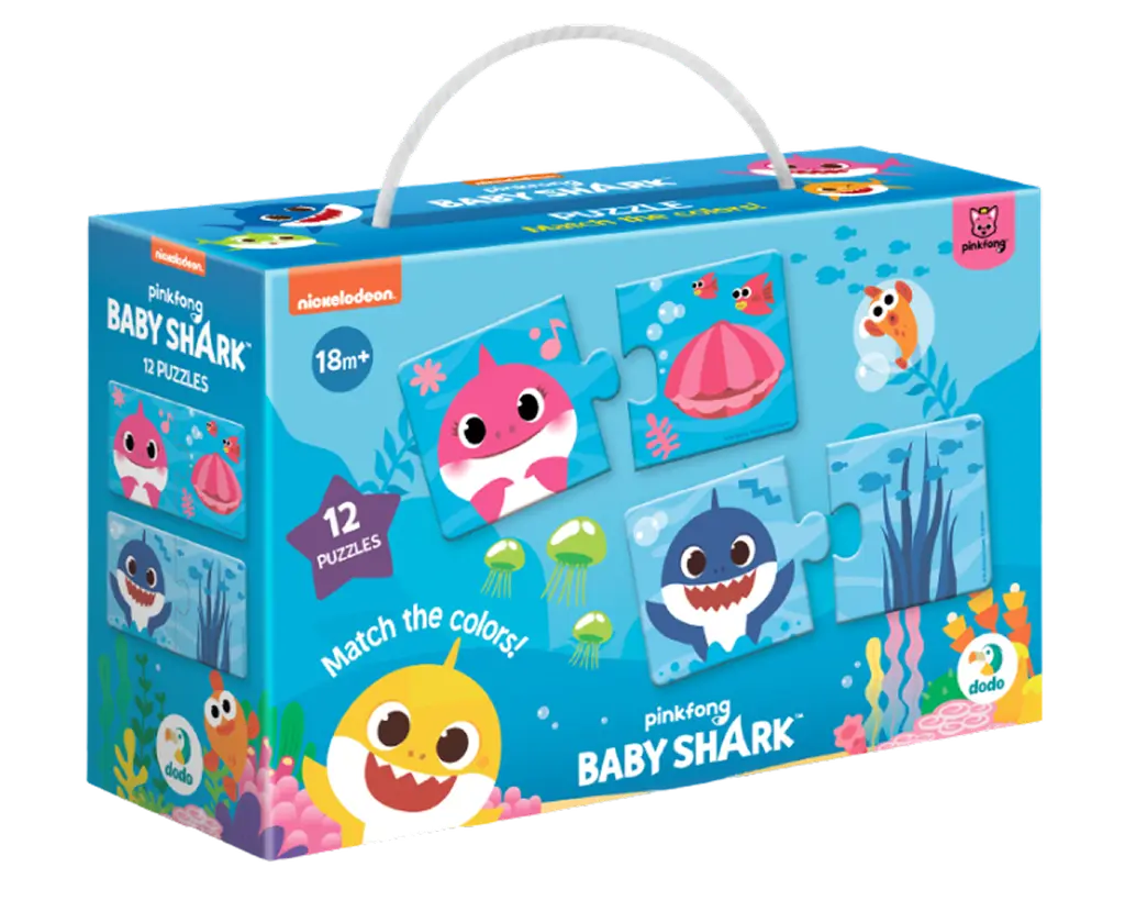 Обкладинка "Пазл Дуо «Baby Shark. З'єднай кольори»"