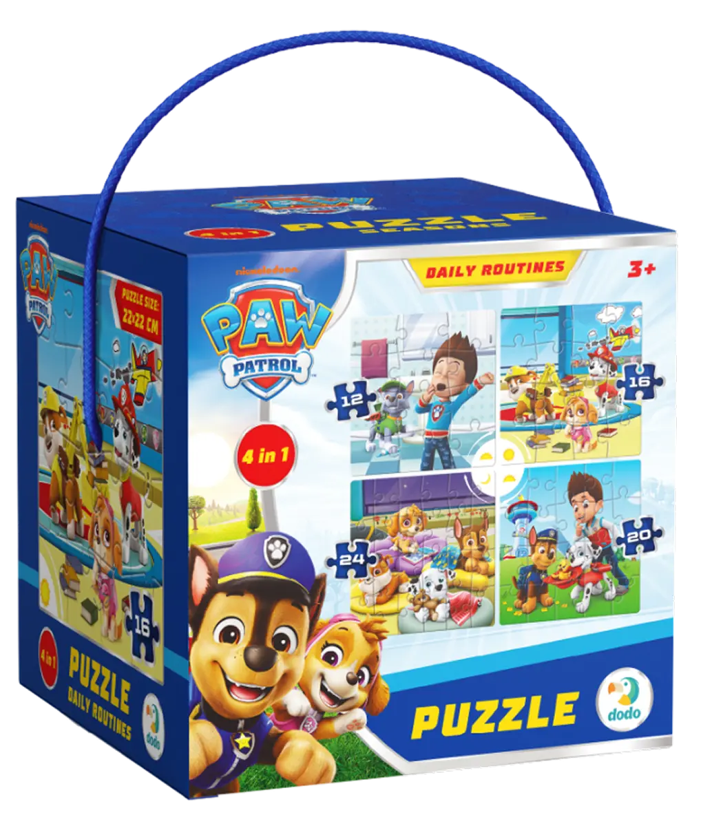 Пазл 4 в 1 Paw Patrol. Розпорядок дня
