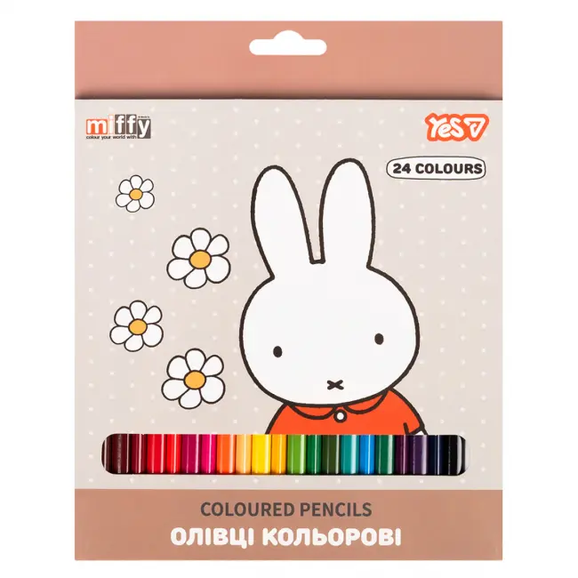 Олівці кольорові YES Miffy, 24 кольори