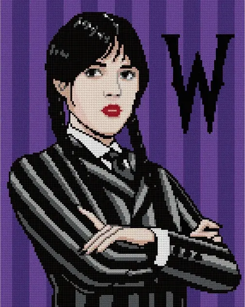 Алмазна мозаїка SANTI Wednesday Addams, 40*50 см, на підрамнику