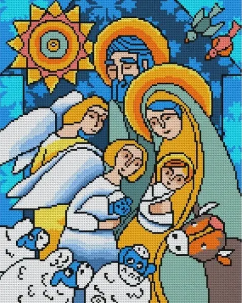 Обкладинка "Алмазна мозаїка SANTI Різдво, 40*50 см на підрамнику"