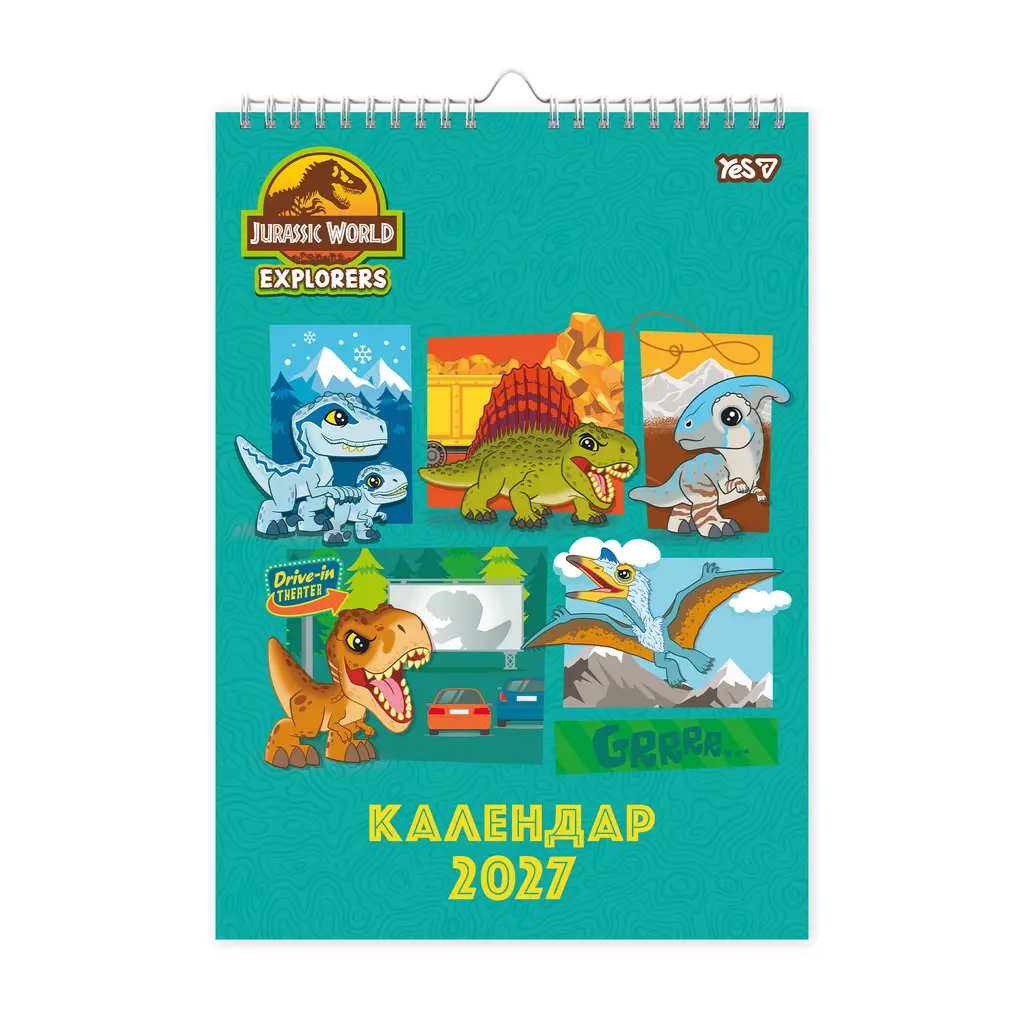Обкладника "Календар-планер YES Jurassic World настінний на 2027 р., А3" Обкладинка "Календар-планер YES Jurassic World настінний на 2027 р., А3"