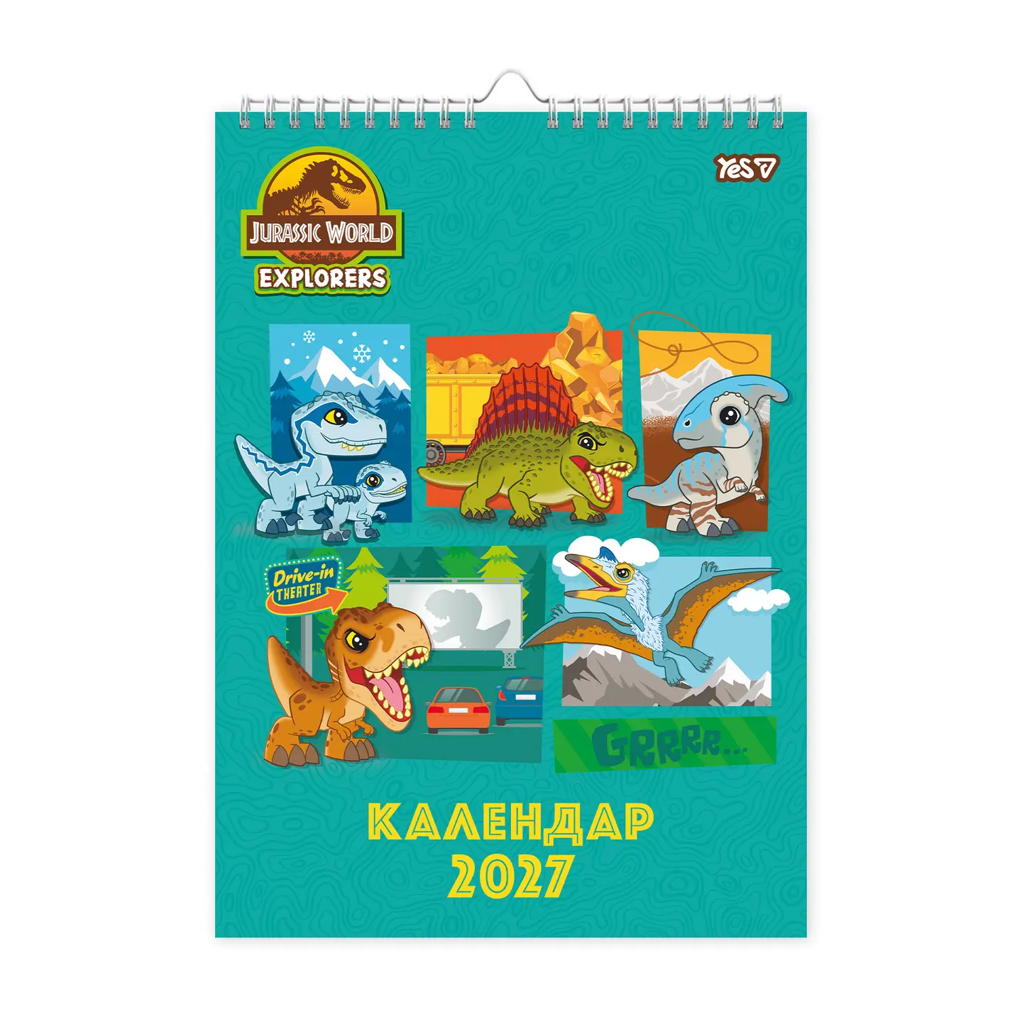 Календар-планер YES Jurassic World настінний на 2027 р., А3