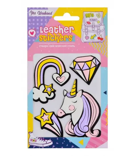Обкладника "Набір наклейок YES Leather stikers Unicorn" Обкладинка "Набір наклейок YES Leather stikers Unicorn"