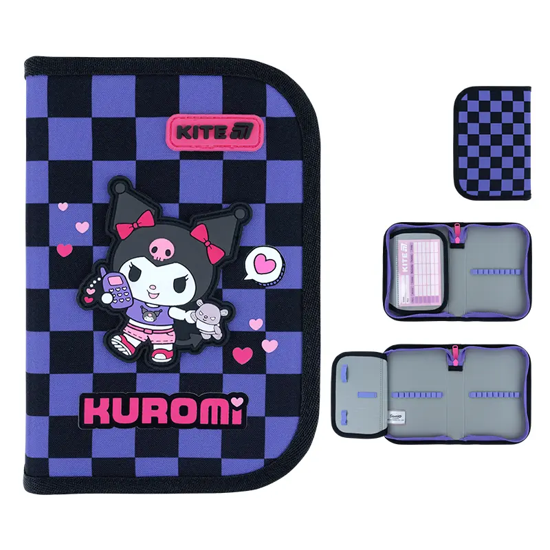 Пенал без наповнення Kuromi (1 відділення, 1 відворот)
