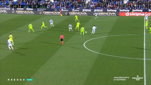 Василий Кравец в матче Леганес - Леванте