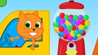 Cats Family in English - Gumball Machine Courier Cartoon for Kids