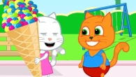 Cats Family in English - Big Ice Cream Desenho Animado em Português Brasil