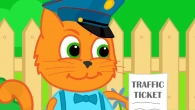 Cats Family in English - Traffic Ticket Cartoon for Kids