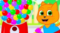 Cats Family in English - Gumball Machine Cartoon for Kids